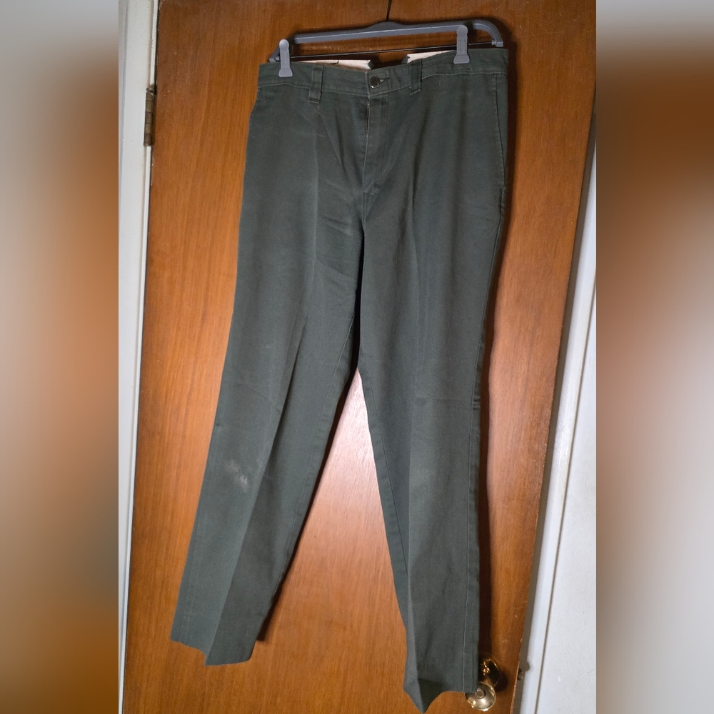 Dickies Green Work Pants Size 33x31 Classic Fit